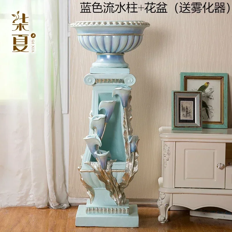 TTA13 Floor-to-ceiling Ornaments Creative European-style Running Water Fountain Ornaments