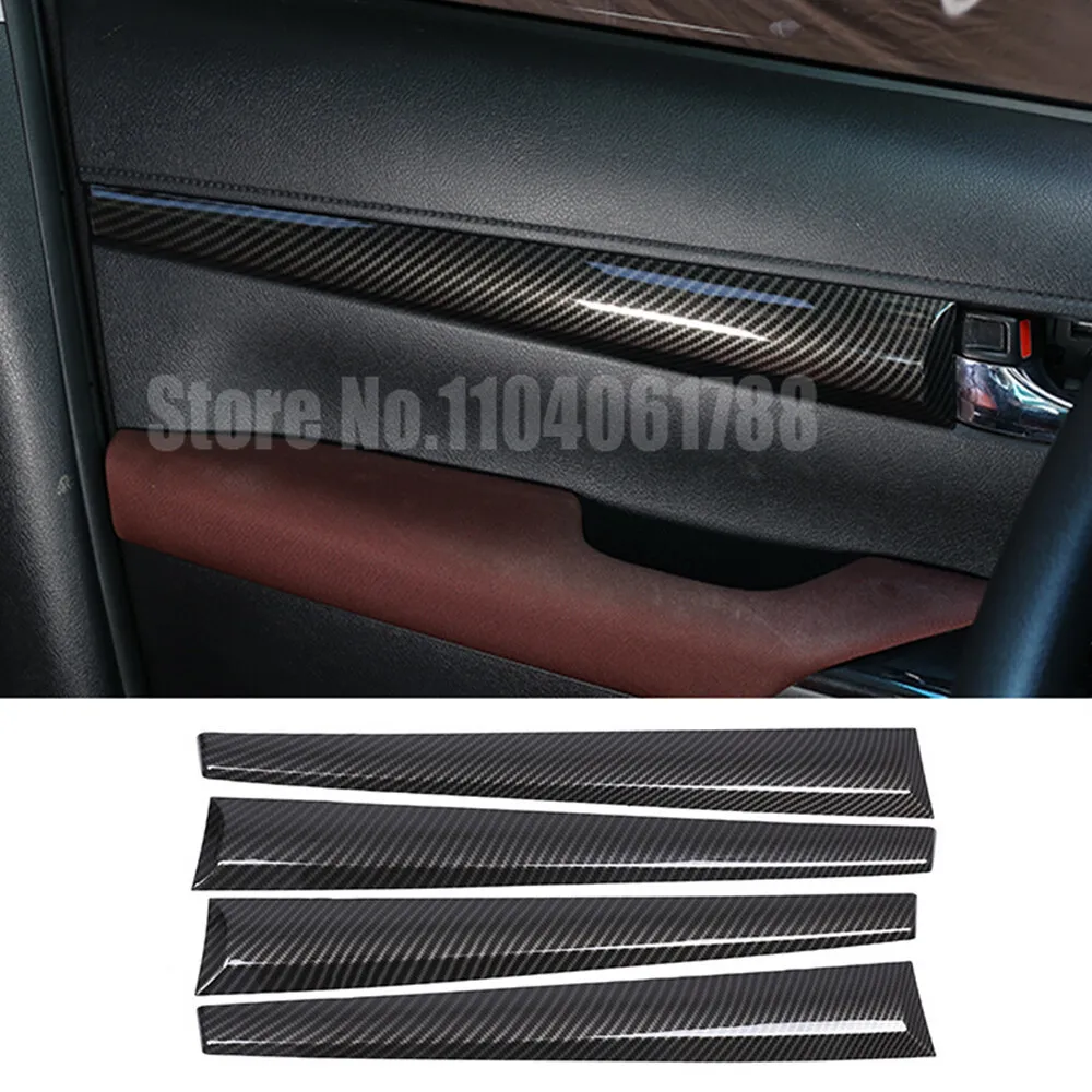 

Fit For Toyota Hilux Revo 2018 2019 2020 2021 2022 2023 2024 Carbon Fiber ABS Interior Door Panel Cover Protection