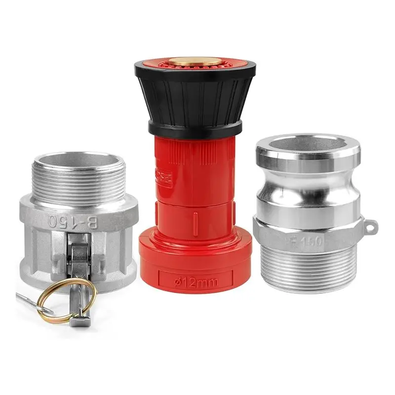 ABXF-Fire Hose Nozzle,1-1/2Inch NPSH Heavyduty Industrial Fire Hose Constant Flow Fog Nozzle With 1.5Inch Camlock Fitting