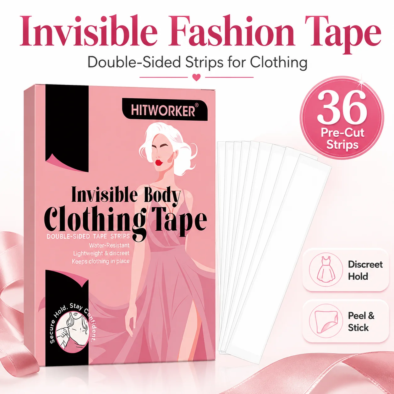 

Invisible Anti Exposure Sticker Skin Friendly Adhesive Anti Slip Chest Patch Dress Neckline Anti Chafing Clothing Fix Accessory