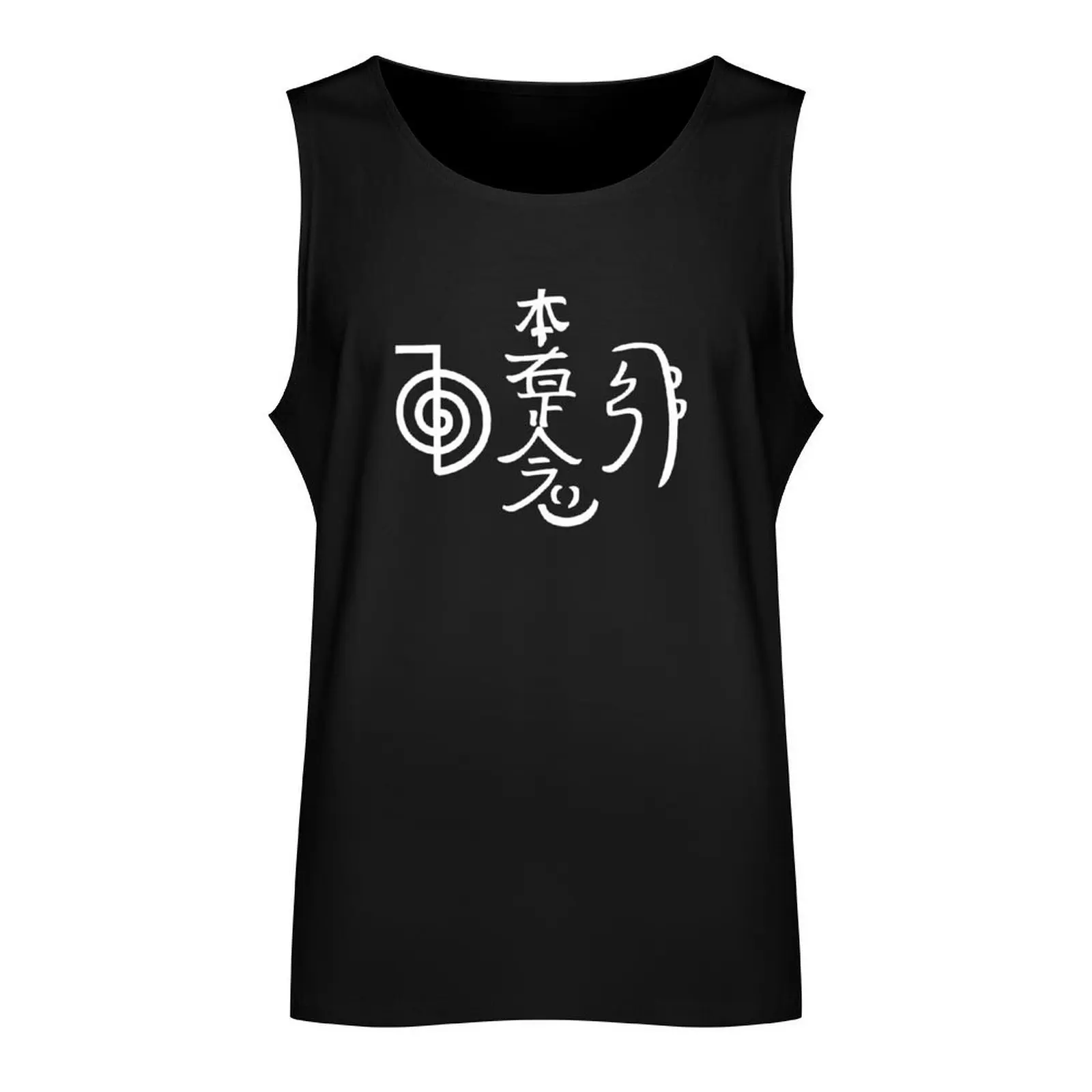 Reiki Symbols black and white Tank Top Short sleeve anime top