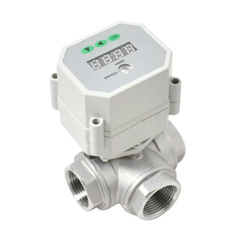 

3 Way Valve DN20 SS304 Motorized Electric Ball Valve for Timer Drain Flow control