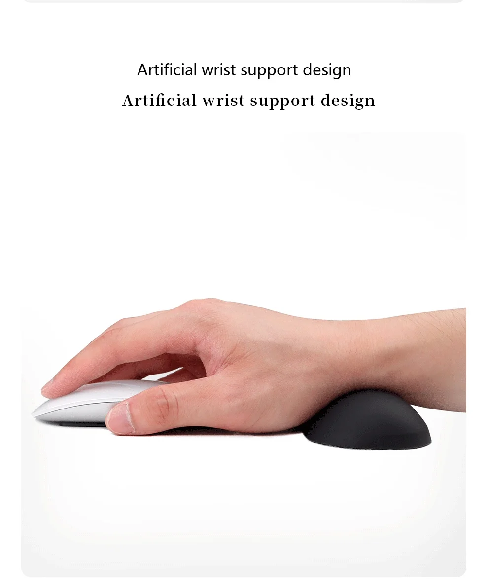 Leder-Silikon-Handgelenkauflage für Mauspad, 5 Farben, ergonomische rutschfeste Schreibtischunterlage für Büro und Gaming – Detail 5