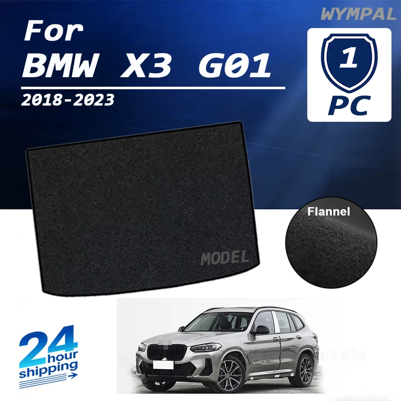 

Suede Car Trunk Storage Mat For BMW X3 G01 2018-2023 Boot Cargo Liner Tray Trunk Luggage Floor Carpet Pad Auto black