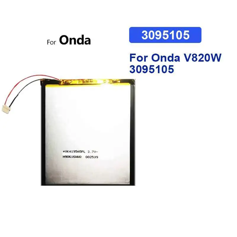 Долговечный аккумулятор для ноутбука высокой емкости для Onda V820W 3095105 6000 мАч