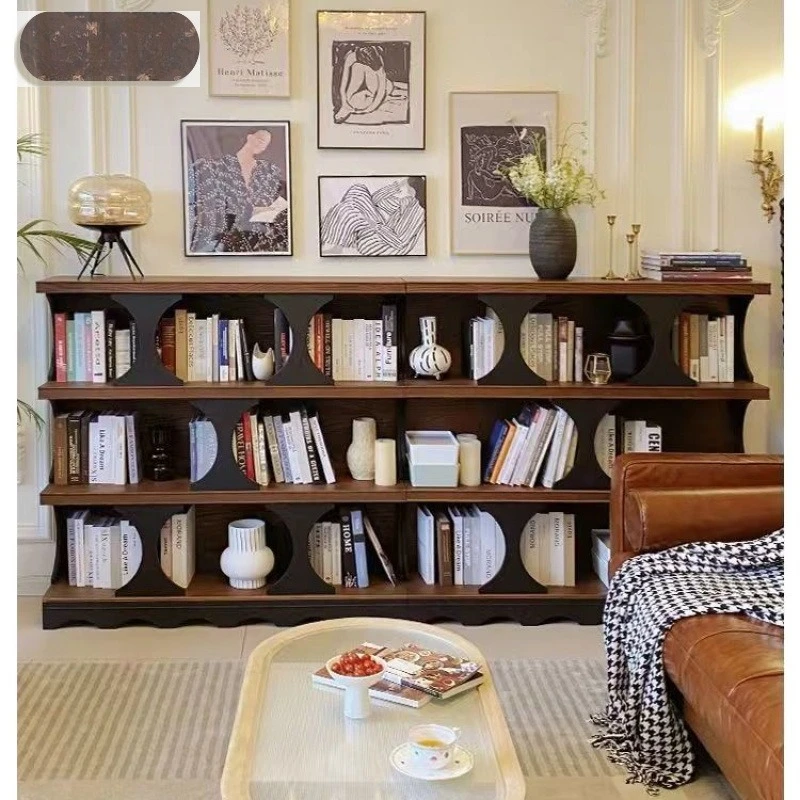 Study multi-layer display medieval bookshelf multi-layer bookcase living room display cabinet
