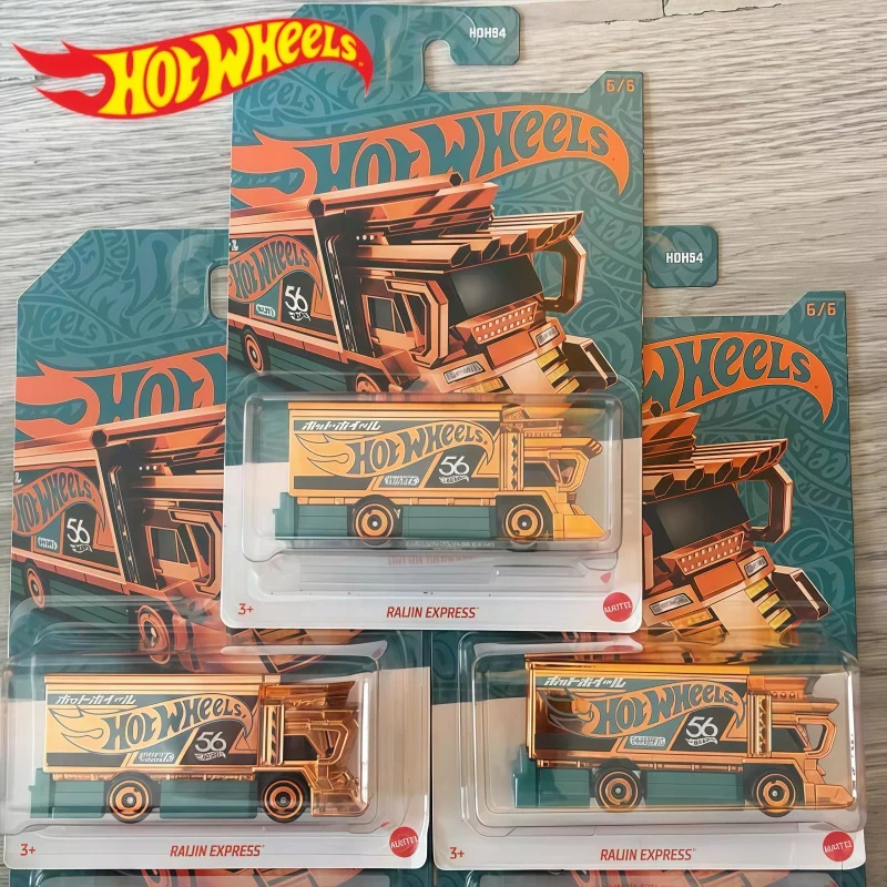 Chase RAIJIN Express HDH54 Original Hot Wheels 56th Anniversary Series Decoration Truck 1/64 Collect Car Diecast Vehicle Model