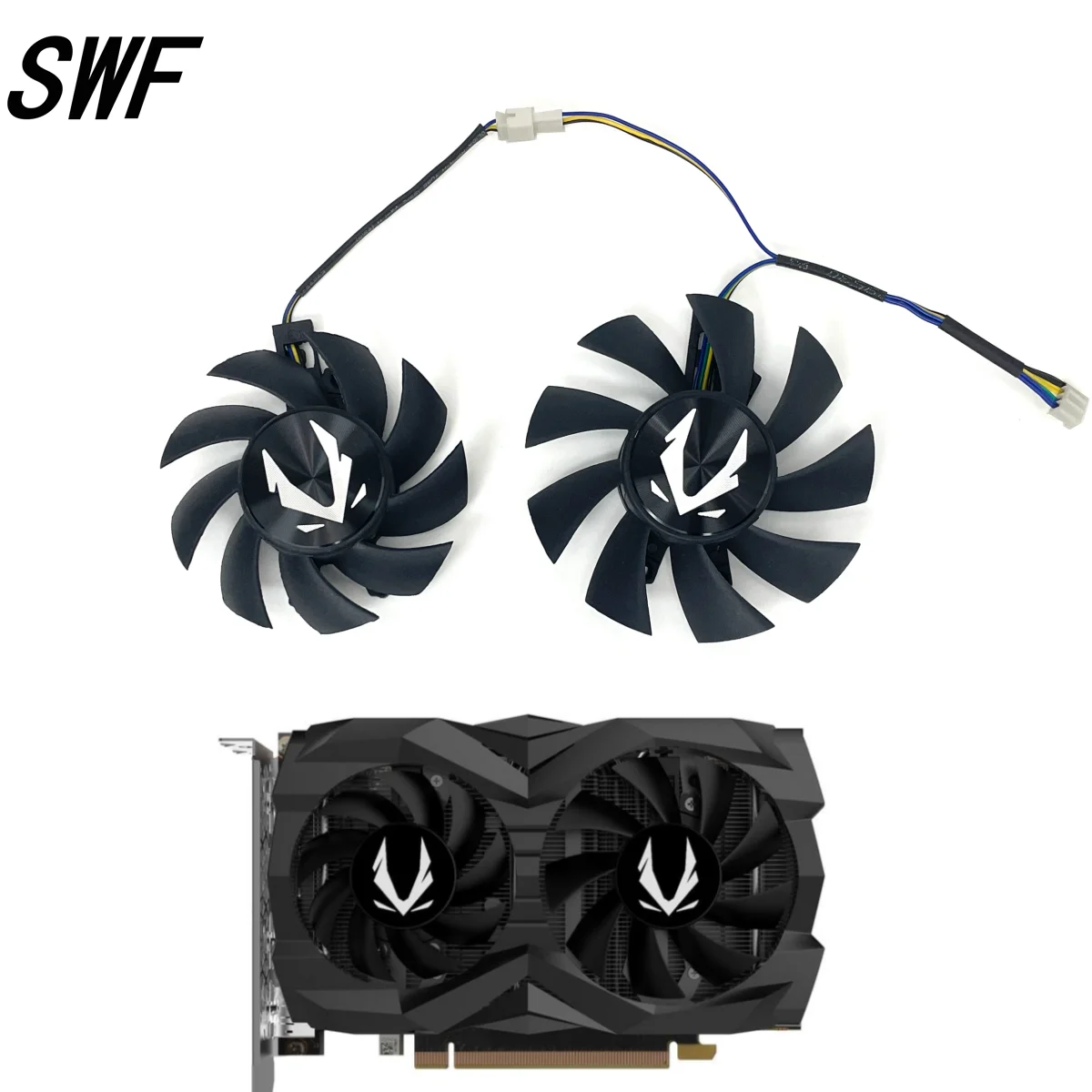 New 2PCS/set GA72S2U GA82S2H 0.32A 4Pin Cooling FAN For ZOTAC GAMING GeForce GTX 1660 SUPER 1660Ti Twin Fan ZT-T16620F-10L