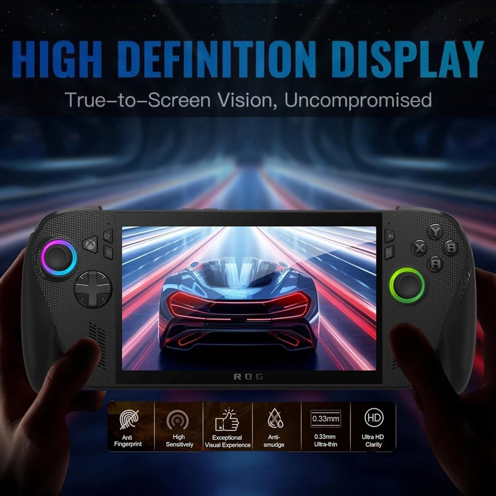 Protector de pantalla de vidrio templado para Asus ROG Xbox Ally X con tapa de Joystick accesorios Protector para ROG Xbox Ally