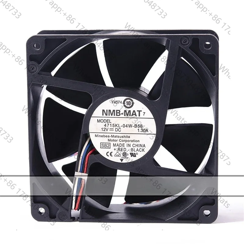 Tool PartsNew original NMB 12cm 12038 12V 1.3A 4715KL-04W-B56 4-wire server high air volume cooling fan
