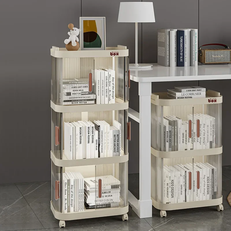 Children's bookshelf shelf, dust-proof bookcase next to the desk in the floor dormitory, storage rack under the table