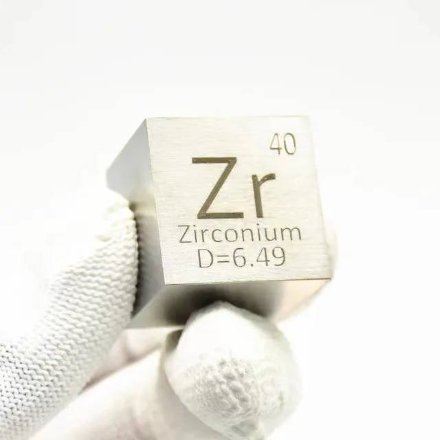 Zirconium Metal 1 Inch 25.4mm Density Cube 99.5% Pure for Element Collection