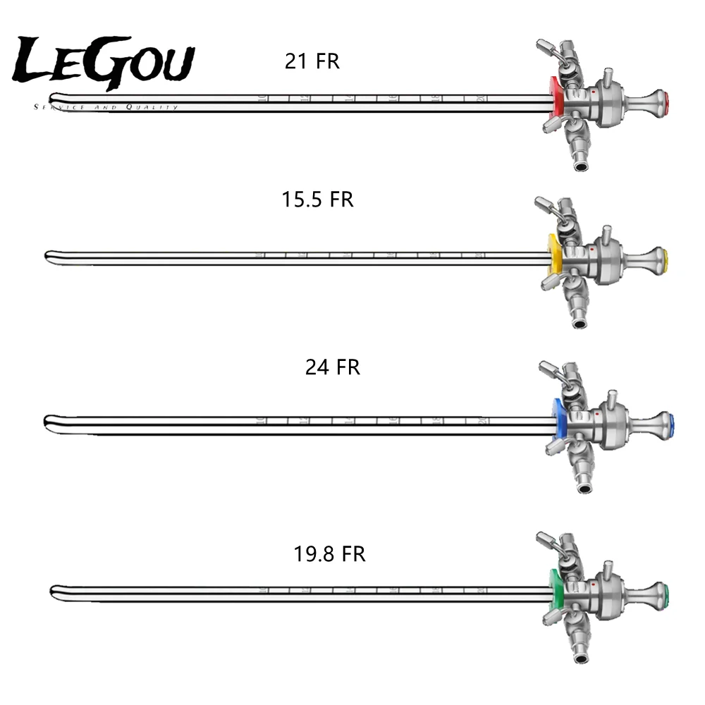 LeGou Professional  The 15.5Fr 19.8Fr 21Fr 24Fr Sheath and Obturator Cystoscope Set for Urethrovesical Surgical Instruments