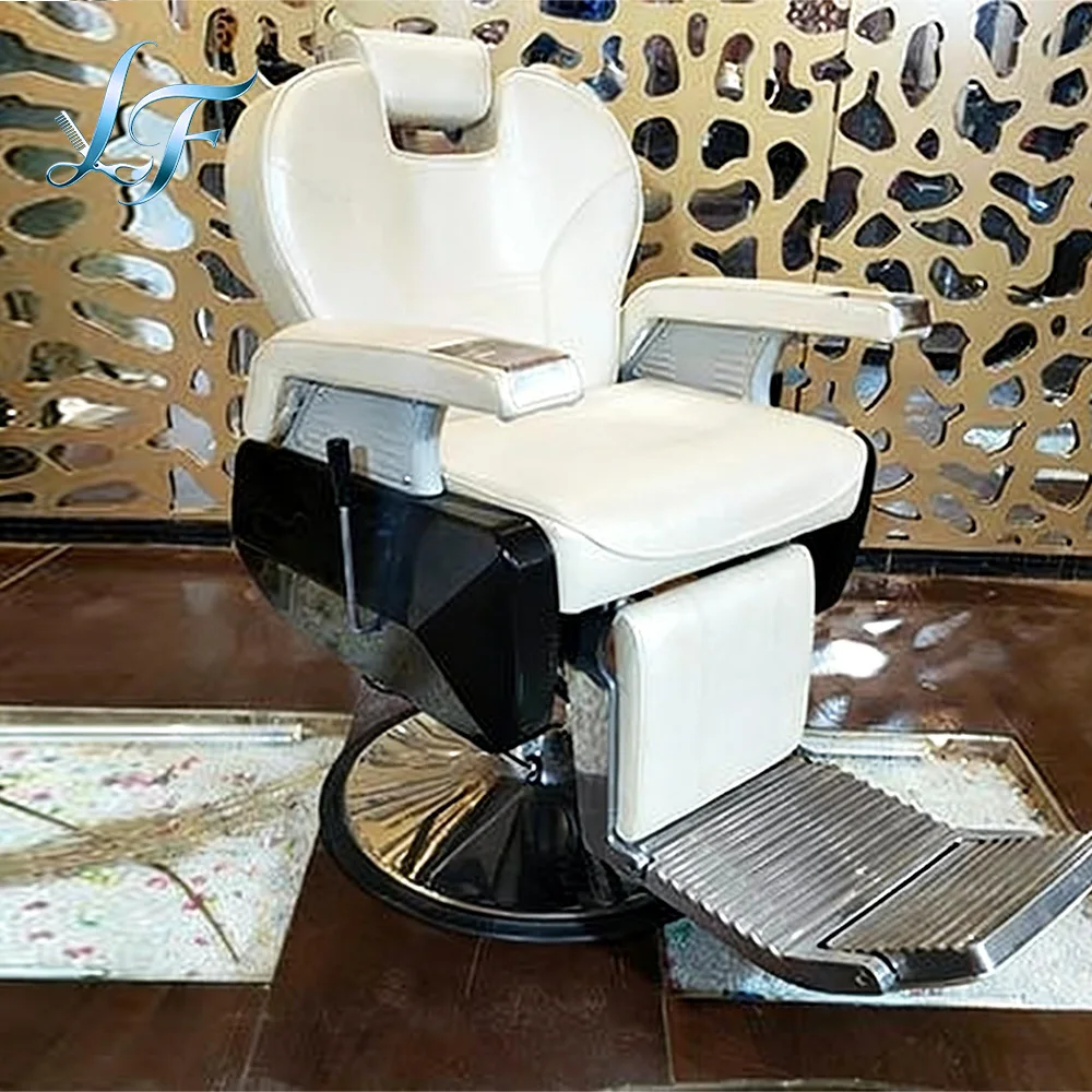 Luxury Trendy Multifunctional Comfy Barber Chair Stainless Steel Classic Unique Salon Barbershop Furniture