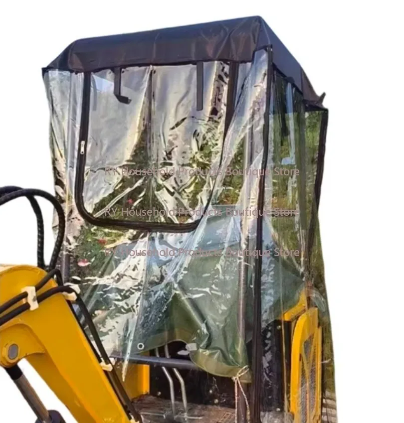 Fit For sunward 18 Mini Excavator Car Cover Warm Awning Thickened Pvc Windproof with window