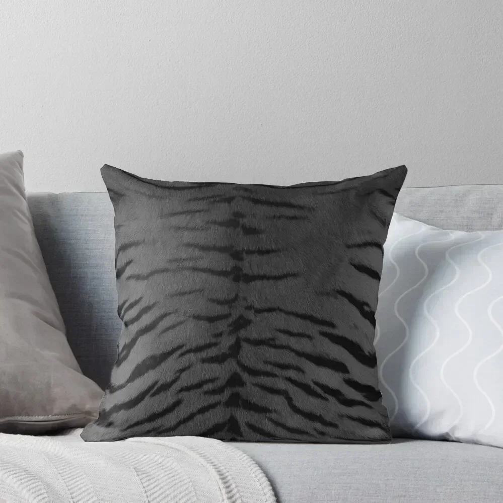 

Gray Tiger Skin Print Throw Pillow bed pillows Elastic Cover For Sofa anime girl Cushion Covers For Living Room pillow