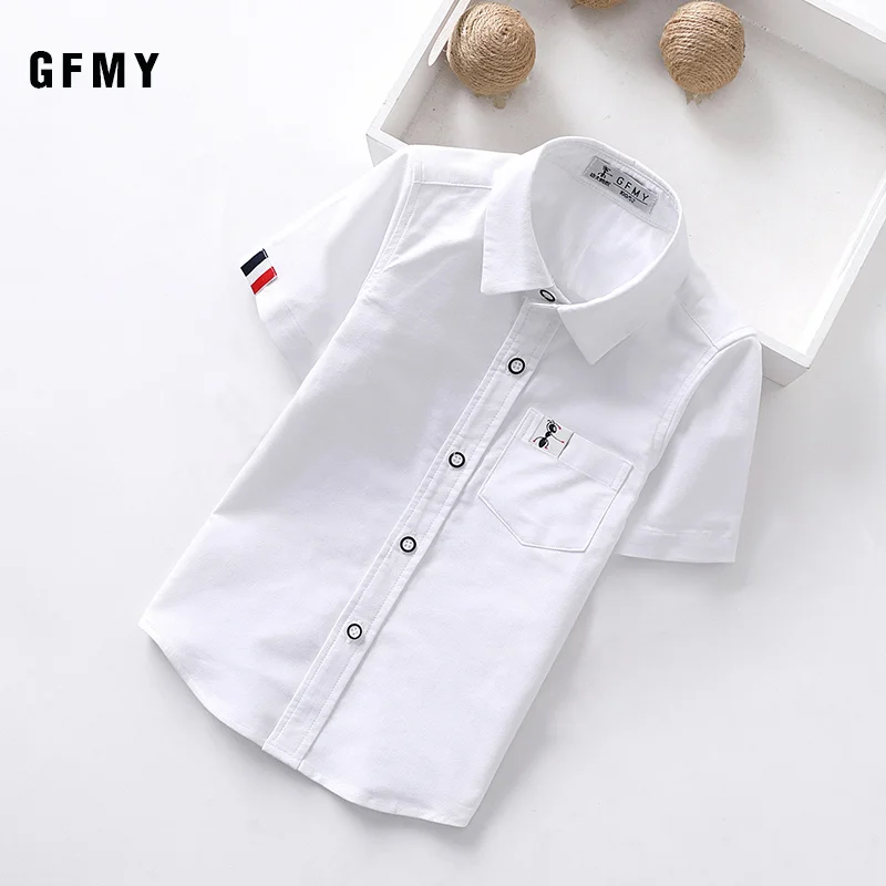 2022 Summer New Short Sleeve Shirts Kids 100% Cotton Breathable Childrens Tops Unisex Boys Girls Shirts