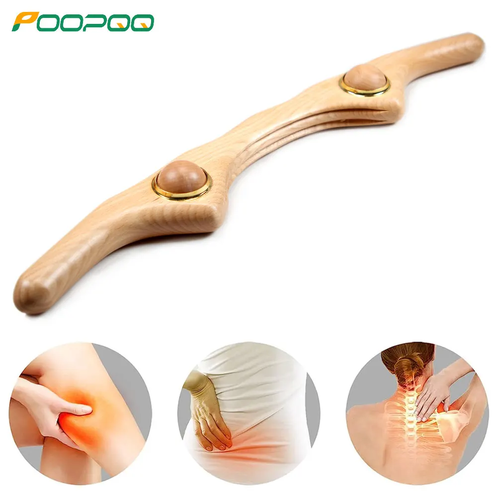 1PC Wooden Gua Sha Scraping Massage Tool IASTM Tools Great Soft Tissue Mobilization Tool for Anti Cellulite, Muscle Pain Release