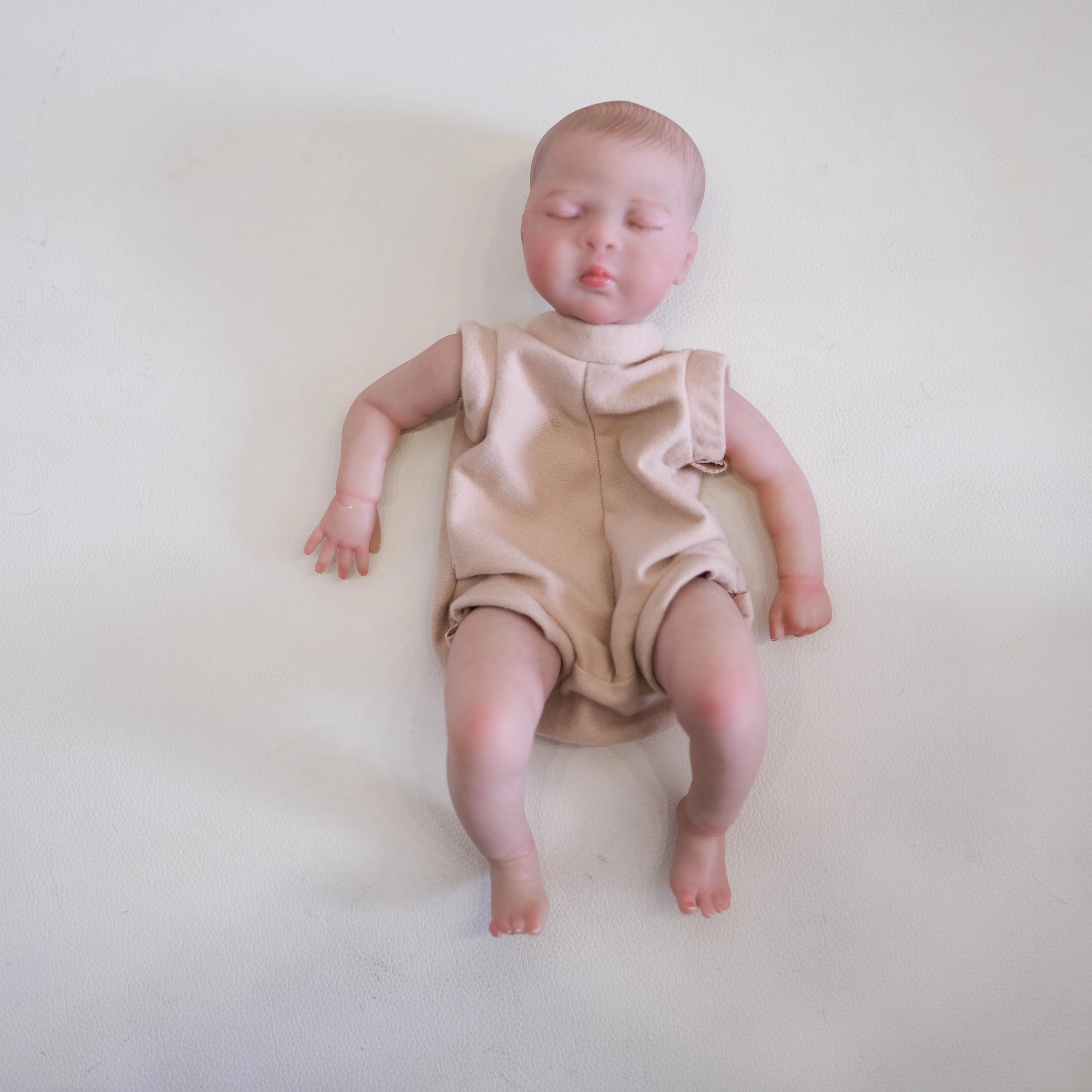 NPK 10inch luna Finished Newborn Baby Doll Size Already Painted Lifelike Soft Touch Flexible finished Doll Parts