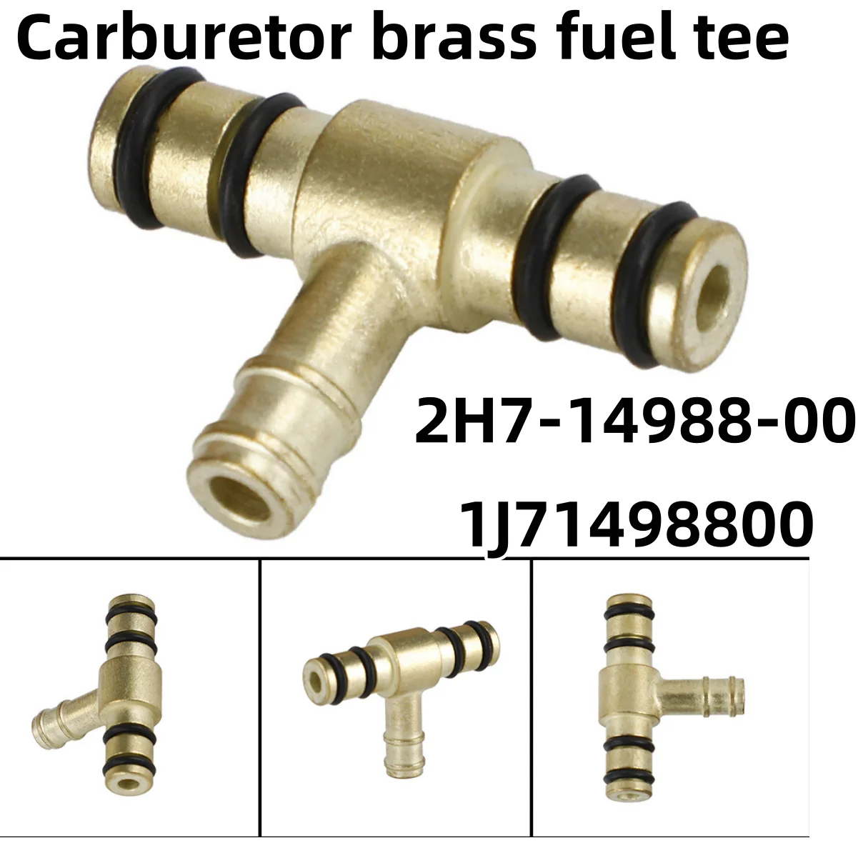 Carburetor brass fuel tee Carburetor parts three-way connector 2H7-14988-00 1J71498800 for FJ600 XS750 XS1100 for MAXIM X 700