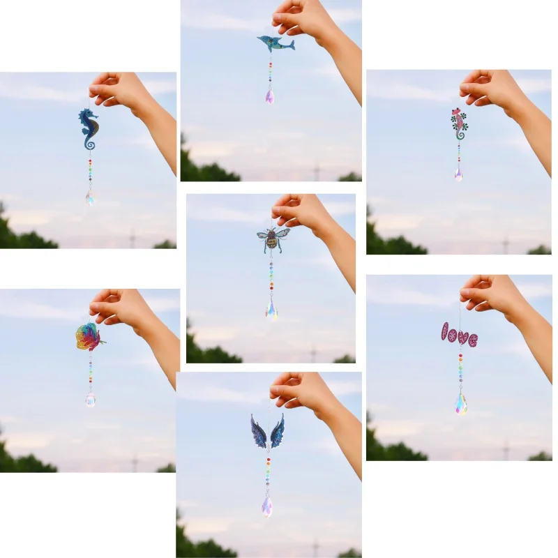 

Набор алмазной живописи «сделай сам», с помощью алмазных наклеек, подвесок и колокольчиков, для украшения офиса и спальни.