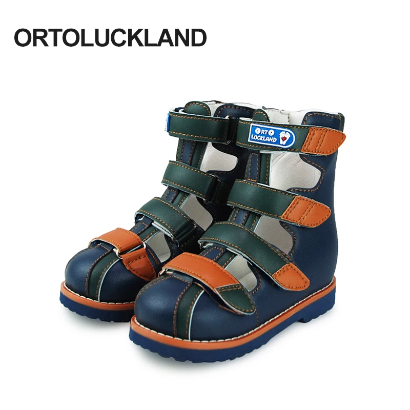 

Ortoluckland Children Sandals Boys Orthopedic Shoes Kids Summer Non Slip Lightweight High-Top Closed Toe Clubfoot Footwear