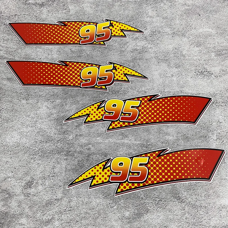 2Pcs Retro Pop Flame Sticker Set, Waterproof Vinyl Decal for Car Motorcycle Helmet Laptop