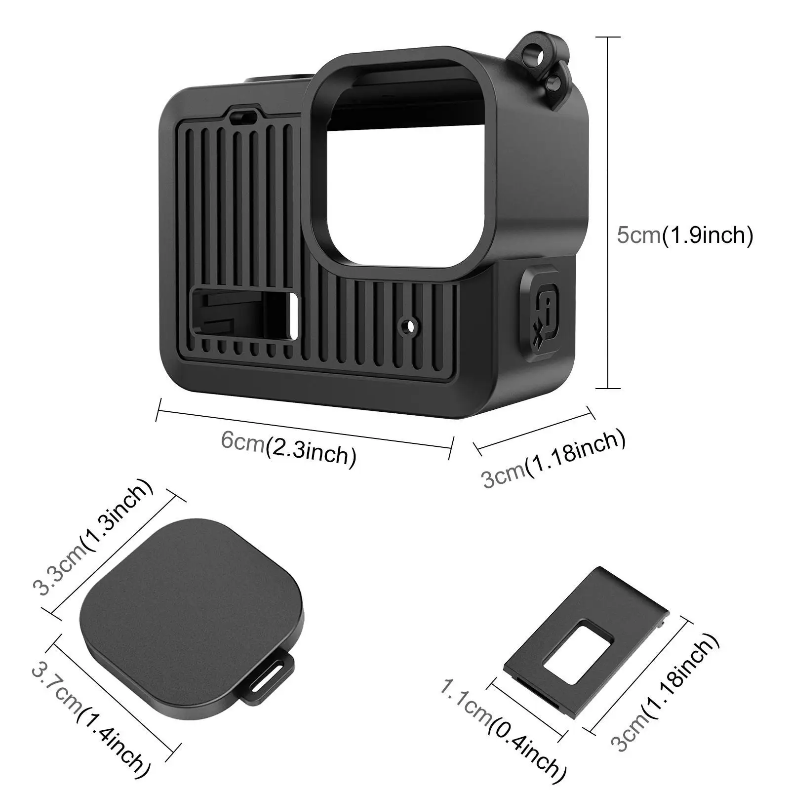 PULUZ Silicone Protective Case Side Interface Cover with Wrist Strap & Lens Cover For GoPro HERO 4K 2024 Cover