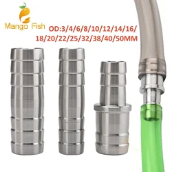 3 4 6 8 10 12 13 14 16 19 20 25 32mm Hose Barb Equal Reducing 304 Stainless Steel Pipe Fitting Pagoda Tail Barb Connector Panel
