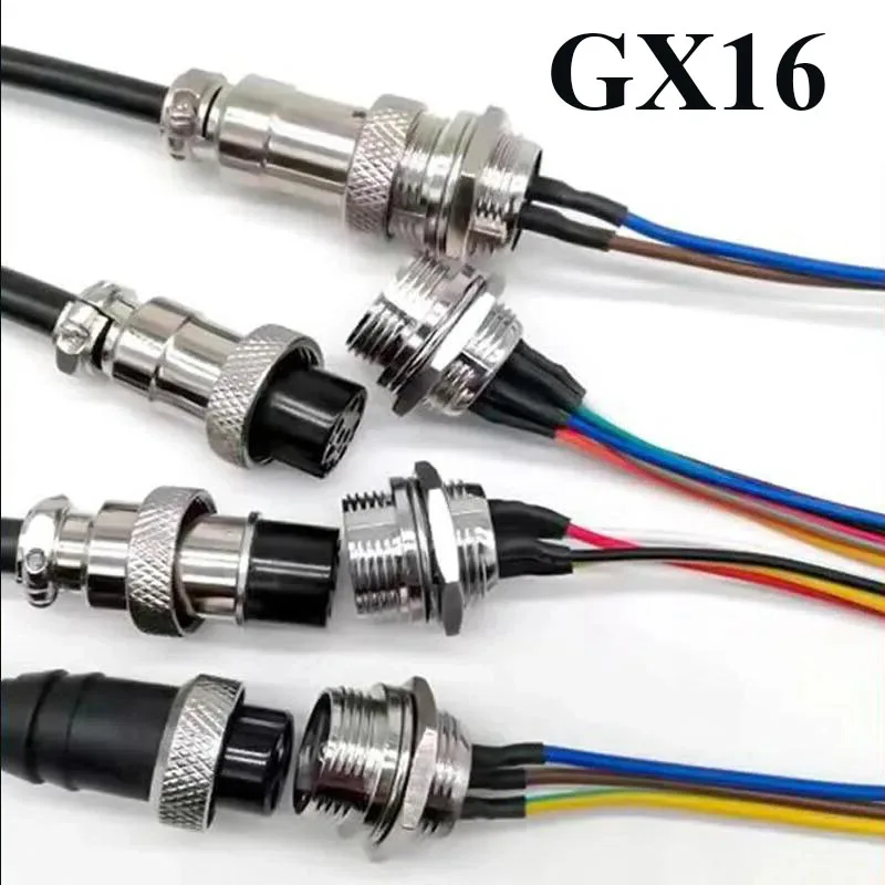 

GX16 Male Female Connection Wire Industrial 2 3 5 6 7 8 9 10 Pin Aviation Plug Socket Cable Male Female Connector Extension Line