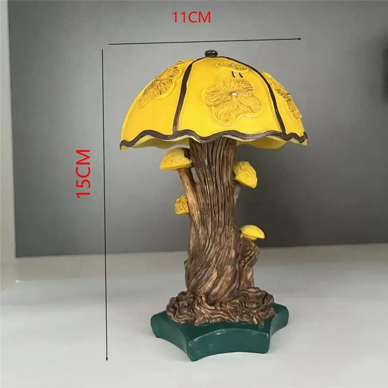 

【ABODE】Mushroom Modern Table Night Lamp Stained Plant Series Table Lamp Use with USB Jack Power on Table Lamp for Bedroom
