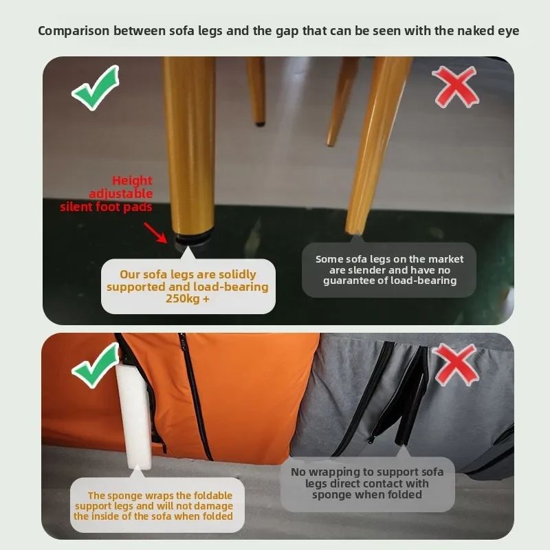 Foldable Sofa New Sofa Bed Dual Use Single Small Unit Balcony Living Room Multi Functional Clouding Stretching Relaxing Sofa