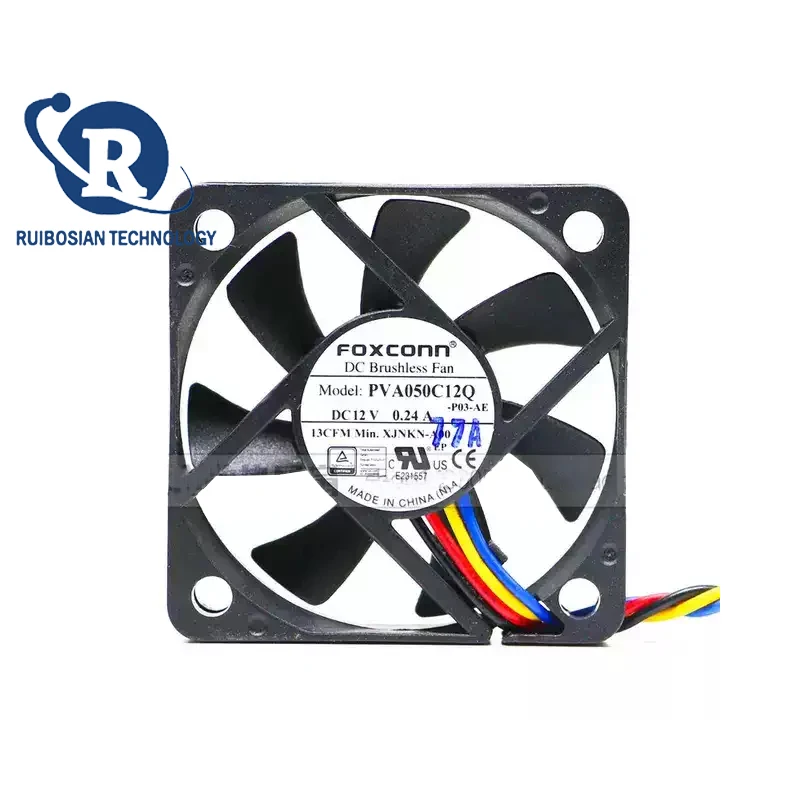 FOXCONN PVA050C12Q 5010 12V 0.24A 5CM 4-wire PWM cooling fan