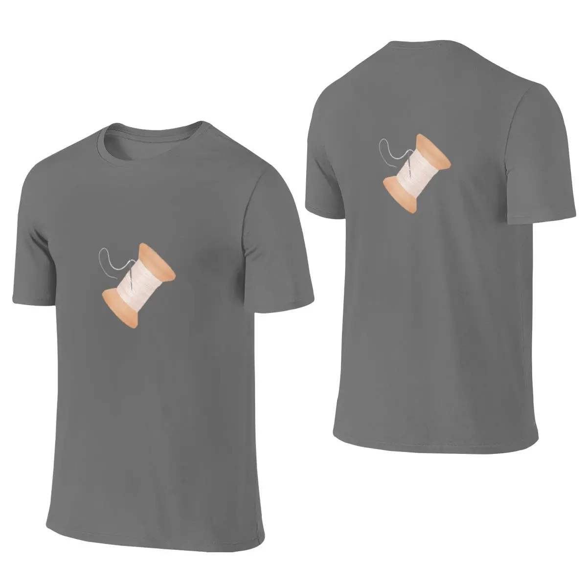 Spool Of Thread Moisture-Absorbing And Breathable Reversible T-shirt Light Minimalism Lazy Feeling Shirt