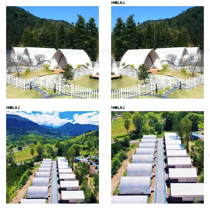 High End Single Oxford PVC Canvas Sailboat Tent Outdoor Resort Professional Waterproof Hotel Accommodation Custom