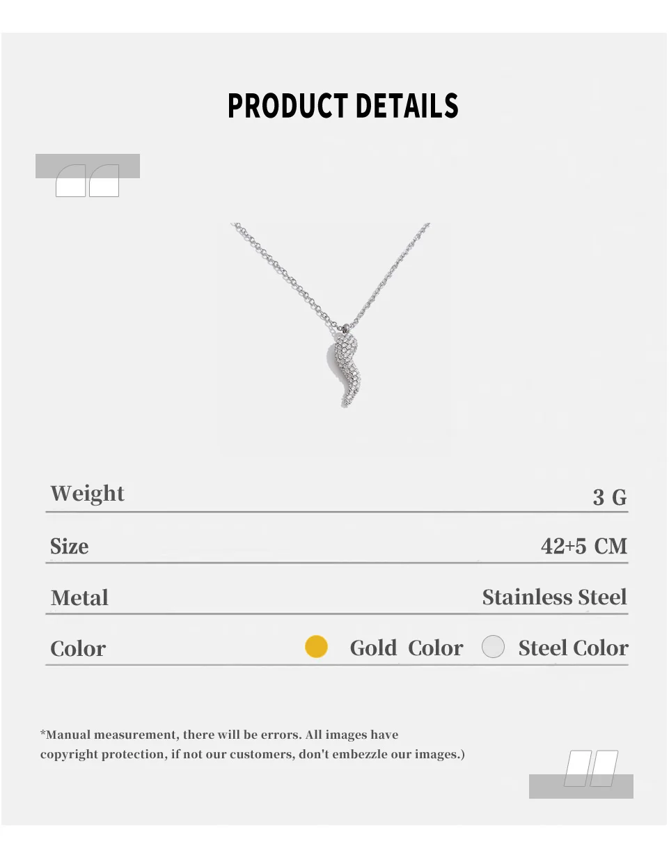 NiNice Stainless Steel Necklace Chili Pendant Bracelet Set Popular Cute Personalized Fashionable Design Jewelry Gift view 6
