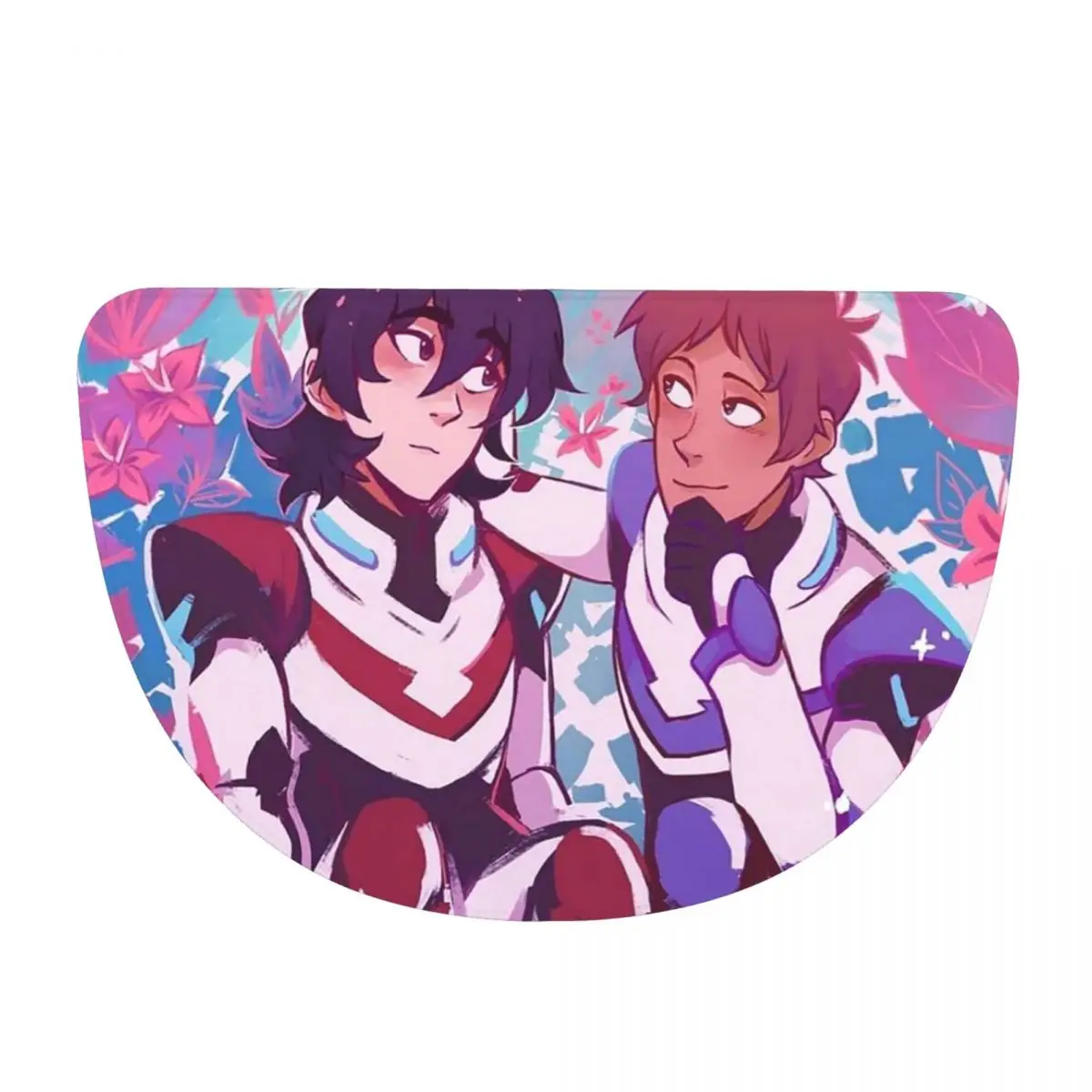 Voltron Legendary Defender Keith Lance Anime Soft Flannel Half Round Doormat Non Slip Bathroom Mat Absorbent Floor Carpet