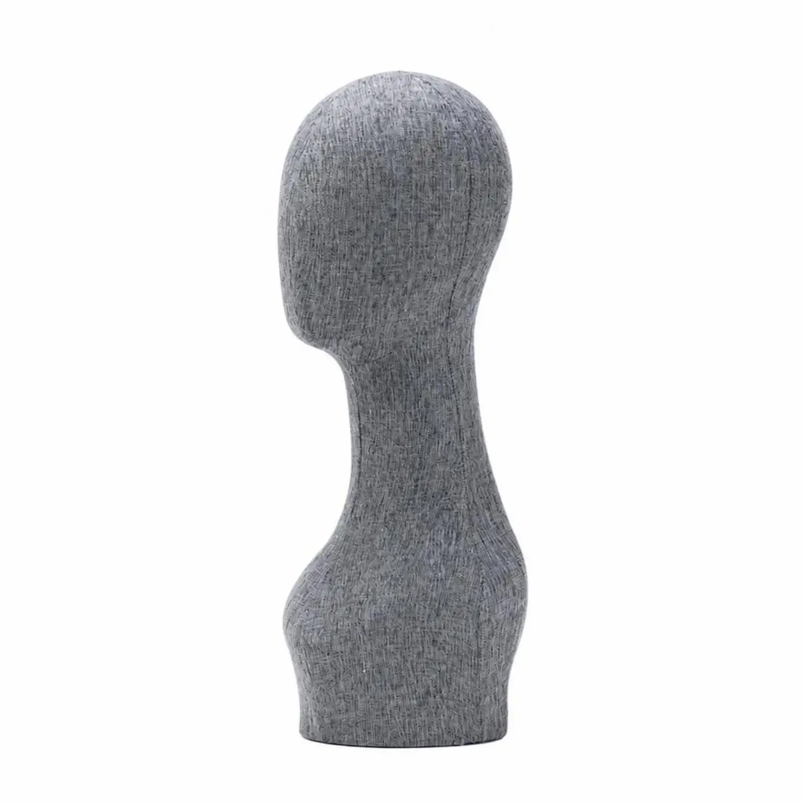 Linen Mannequin Head Form for Hat Scarf Necklace Display with Elegant Neck Shape for Boutique Shop Window Presentation