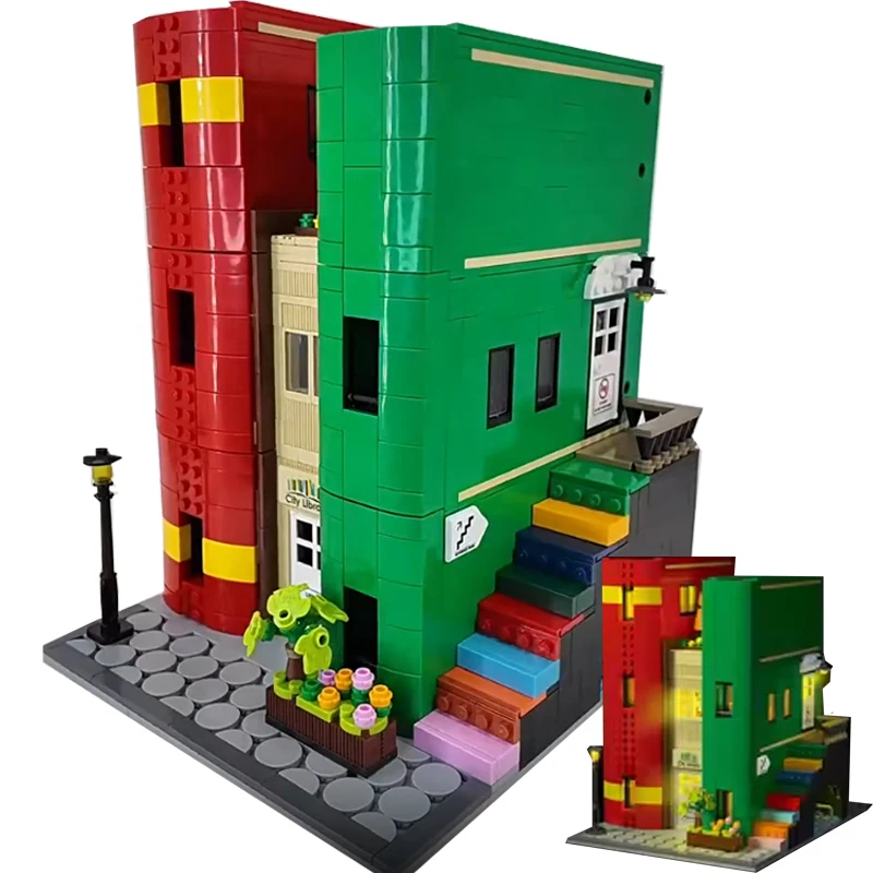 

2143PCS Kids Building Blocks City Library Model Book House Puzzle Blocks Children's Toys For Kids Adults Birthday Festival Gifts