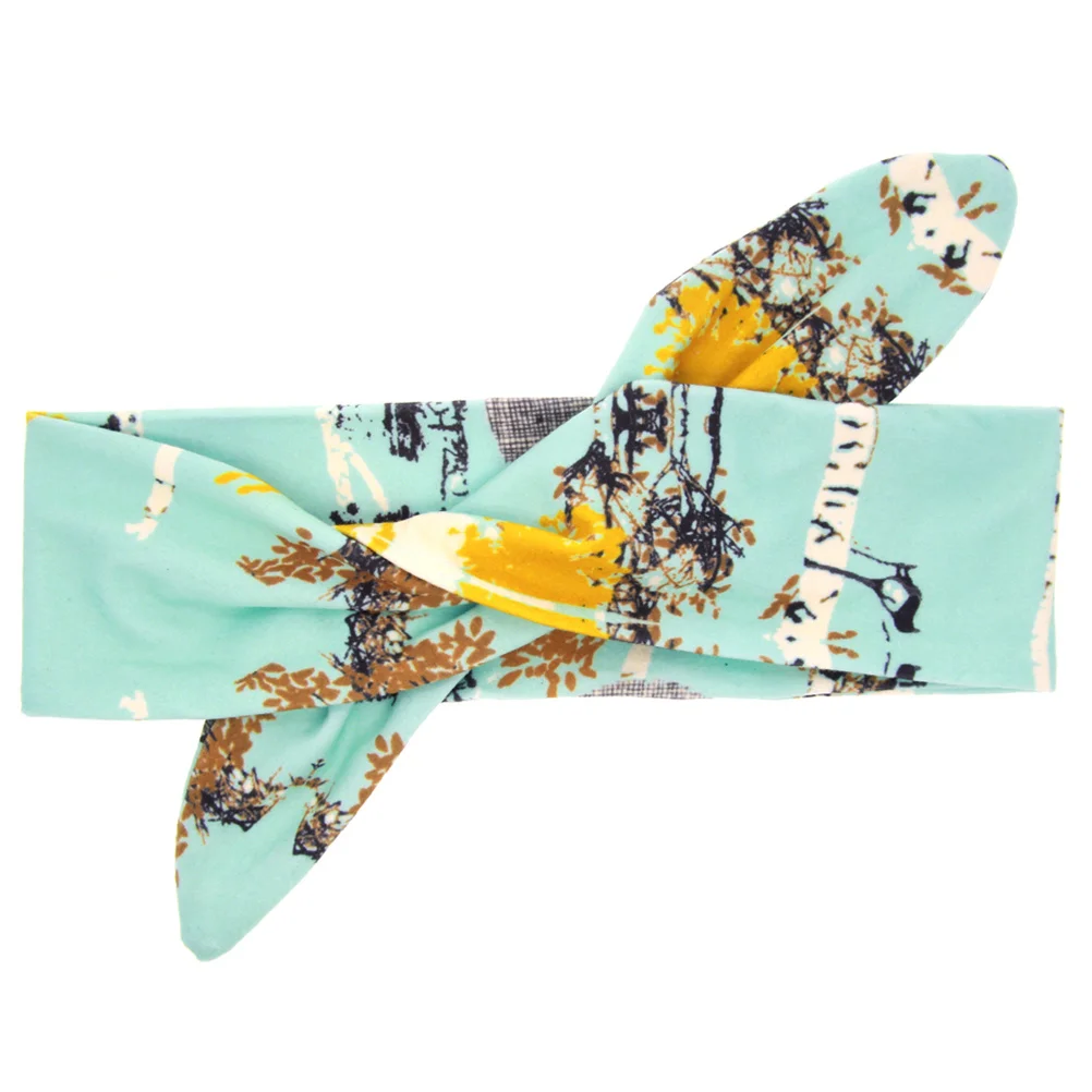 

Turquoise Bunny Rabbit Ear Headband Set Infant Baby Hairband Baby Girl Headwrap Soft Durable Lightweight Toddler Headwrap