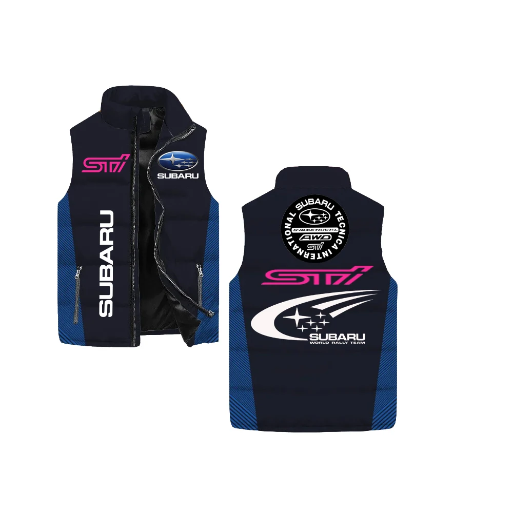 

SUBARU cotton 3D printed vest autumn and winter new men's stand up collar casual fashion versatile trendy jacket