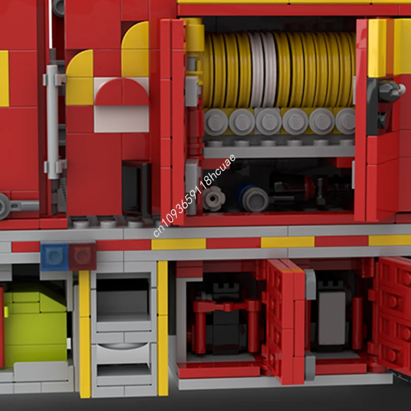 3701 pz MOC Australiano Rural Cisterna Camion dei pompieri Modello Building Blocks Giocattoli Assemblare Regali di Natale Creativi Idea Mattoni Per Bambini