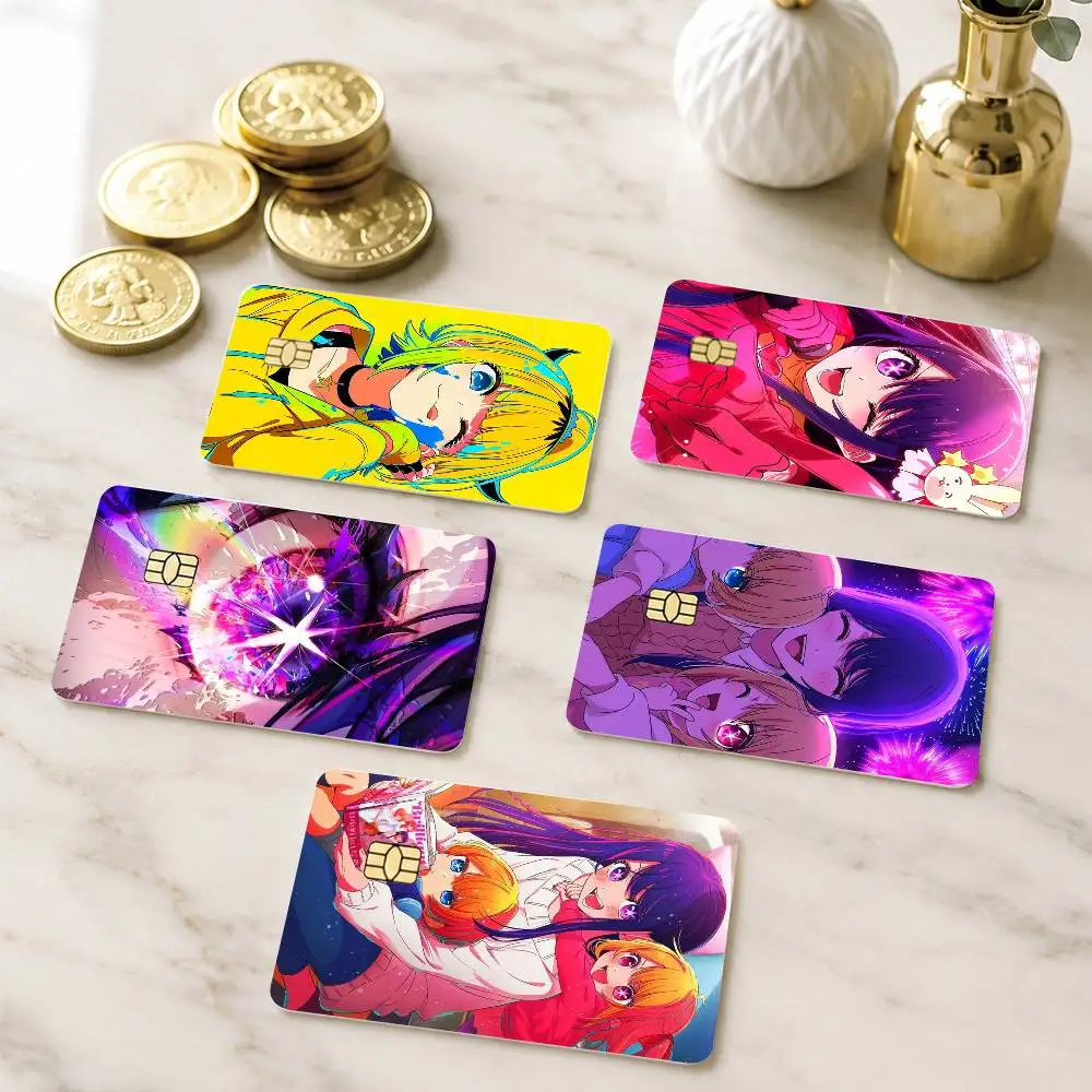 Anime Oshi no Ko Ai Hoshino Credit Card HD Stickers Small Chip Waterproof Sticker Game Card Decal Gift