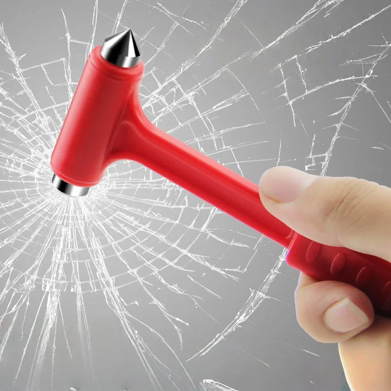 1pc Car Buses Trucks Window Breaking Hammer Emergency Escape Safety Hammer Glass Breaker Seat Belt Cutter Tools view 5