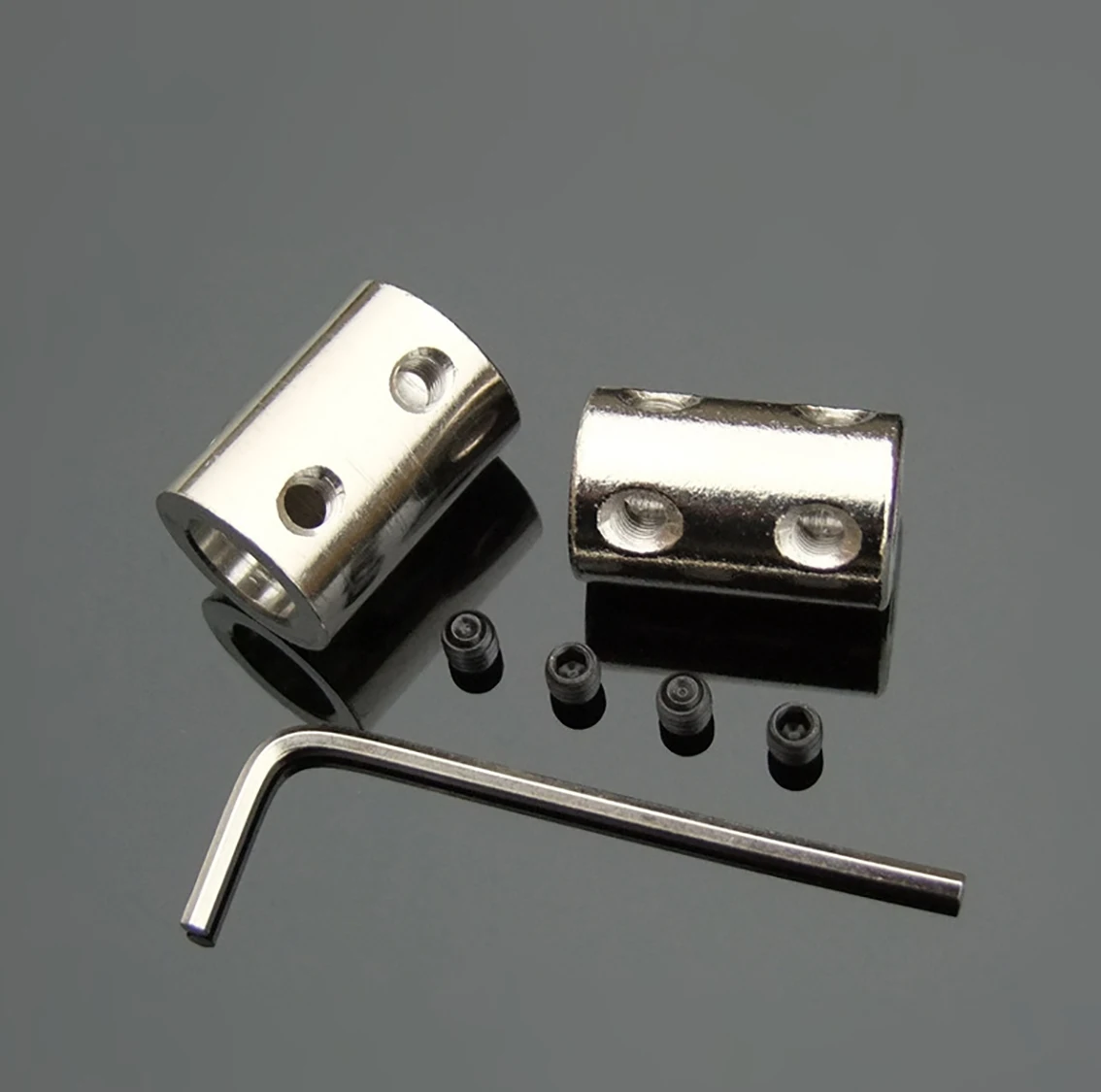 1 pièce 45 #   Accouplement d'arbre de moteur rigide en acier, coupleur 4/5/6/8/10mm, adaptateur de manchon de connecteur de Transmission pour bateau, modèle de voiture, avion