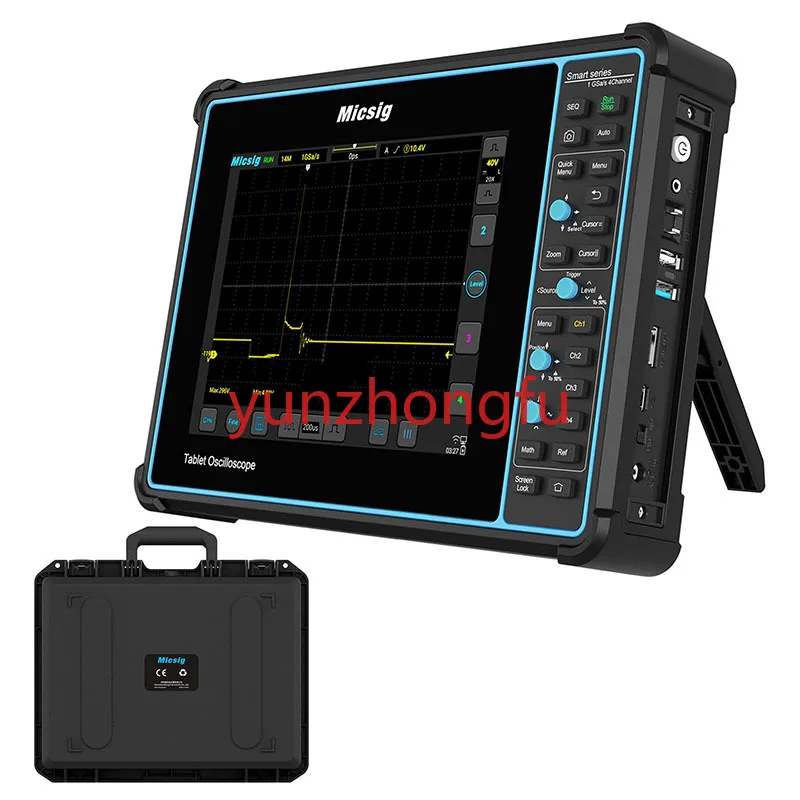 

SATO1004 Automotive Oscilloscope 100MHz 4 Channels 1GSa/S Digital Tablet Portable Oscilloscope with Suitcase