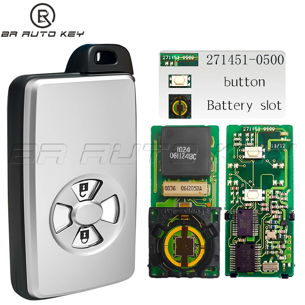 Original 271451-0500 2Buttons Smart Key for Toyota Vitz Axio Auris Crowm Mark-X Alphard Genuine Car Keys PCB Board 312MHz