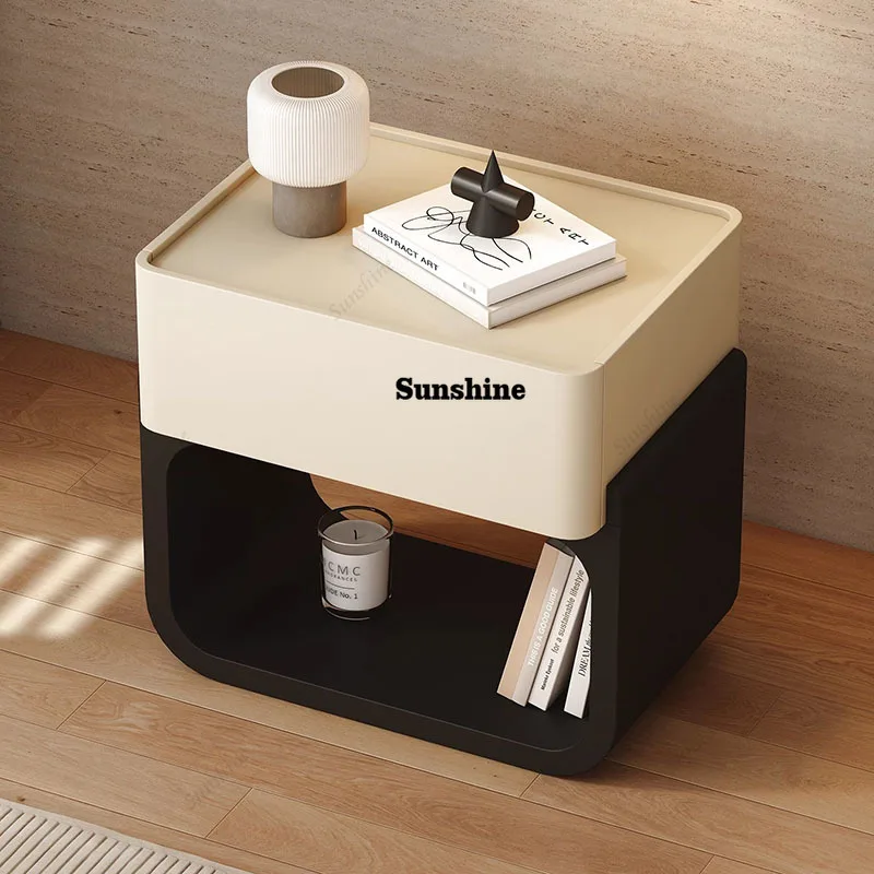 

Storage Aesthetic Night Table Luxury Simple Nordic Trendy Bedside Table Drawers Italian Mesa De Cabeceira Bedroom Furnitur