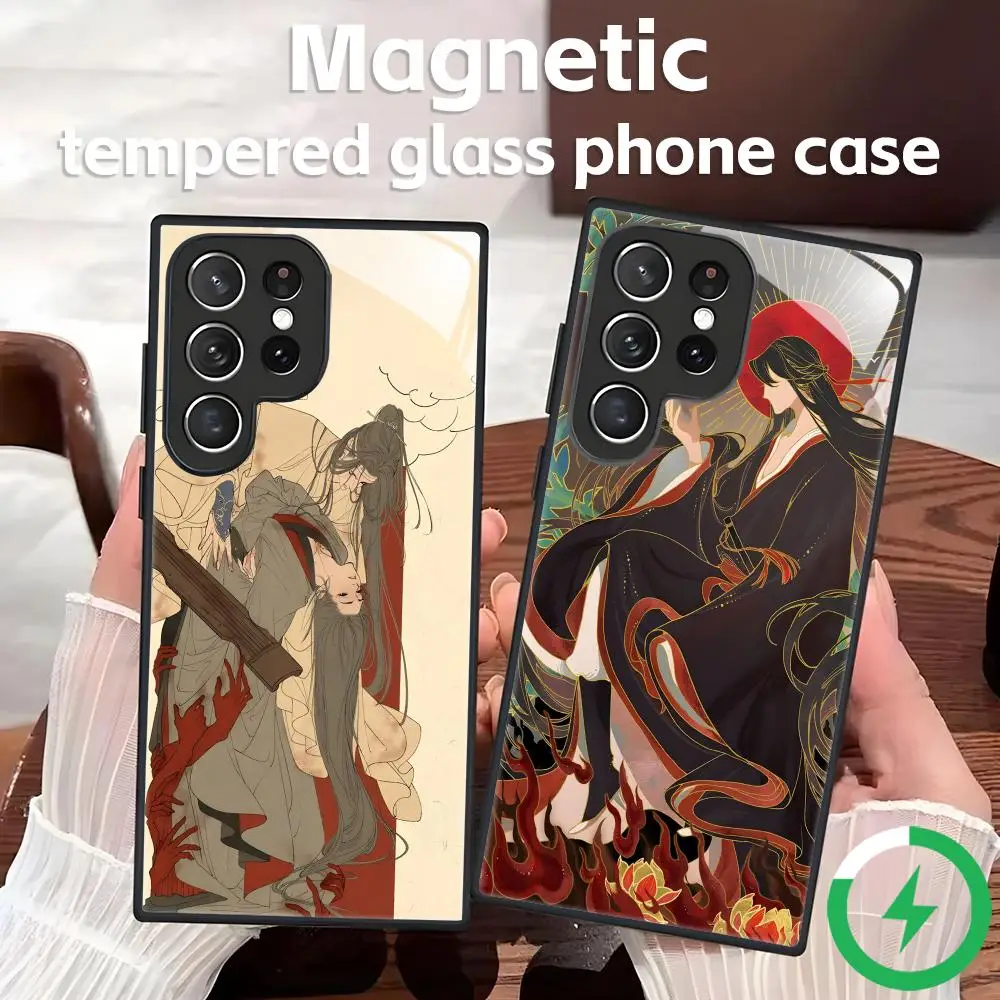Hot anime Mo Dao Zu Shi Phone Case For Samsung S25 S24 S23 S22 S21 S20 Plus Ultra Note20 Glass Magnetic Case