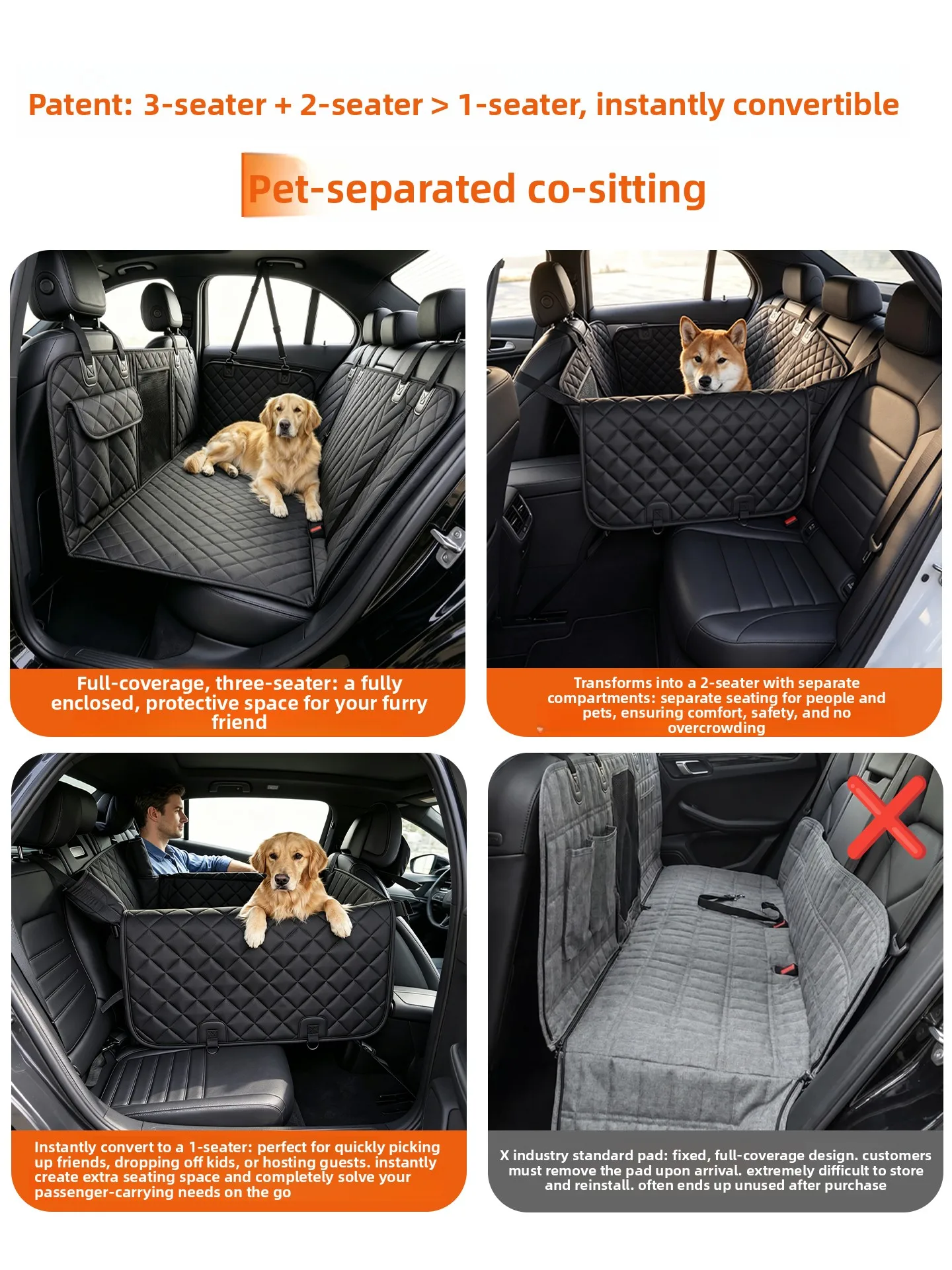 Car pad, rear dog pad, all-inclusive co-driver, car rear seat, rear box, waterproof and scratch-proof dog